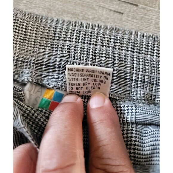 Claudia Barnes Dress Pants Women’s Size 14 Black & Gray Tapered Ladies Plaid - Picture 5 of 8